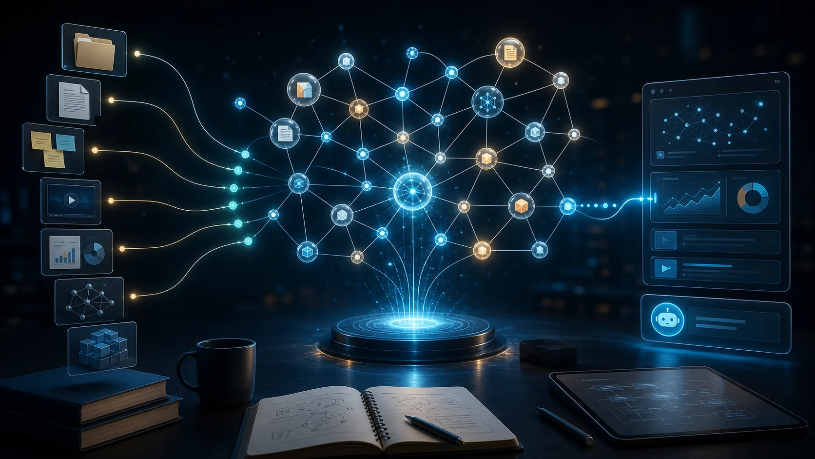 AI knowledge base built from research, decisions, and project memory
